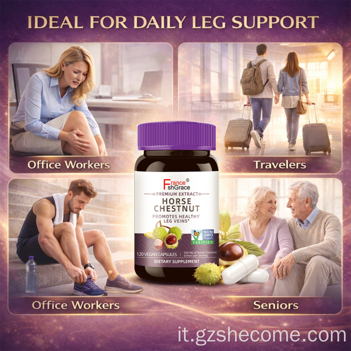 Shecome Estratto di Ippocastano Escine Capsule concentrate